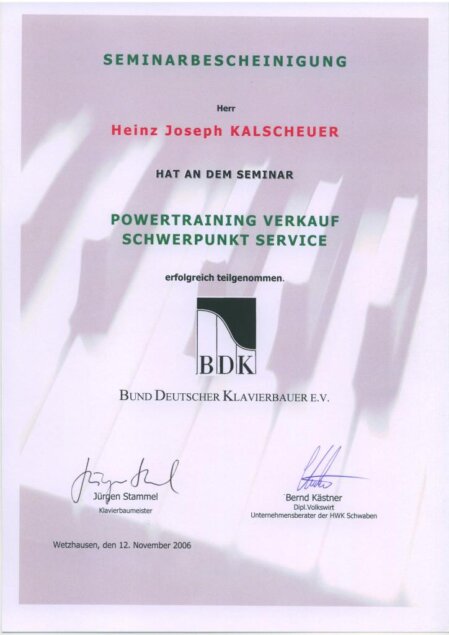 BDK Verkaufstraining Kalscheuer Da lernt man mal was Neues!