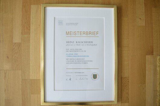 Meisterbrief Kalscheuer 2003 Der schöne neue Brief aus Stuttgart